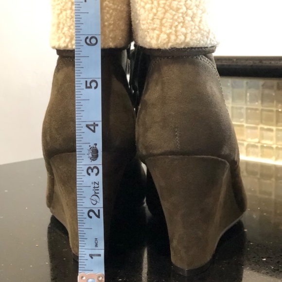 Olive Green Wedge Ankle Boot Women’s US Size 8 - Picture 11 of 11